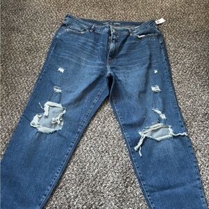 Blue Distressed Women's Jeans